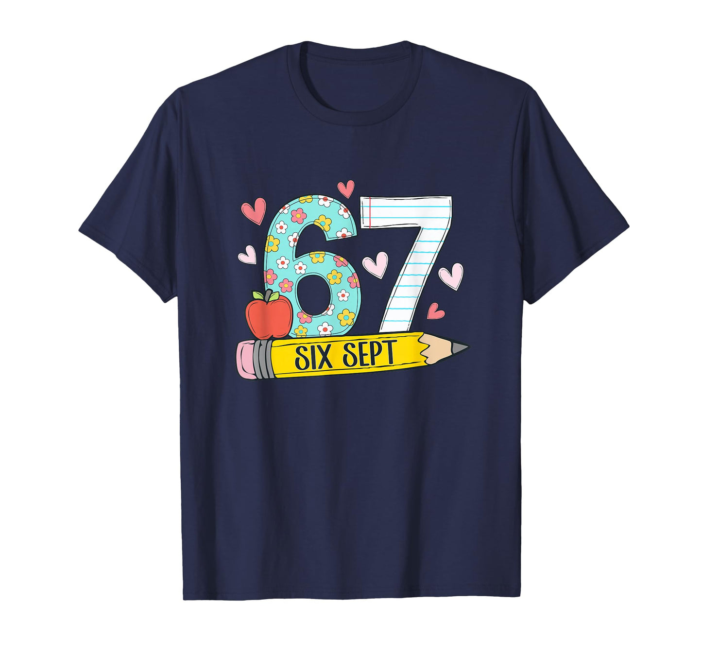 67 Shirt for French Teachers 67 Meme Bilingual Six Sept T-Shirt