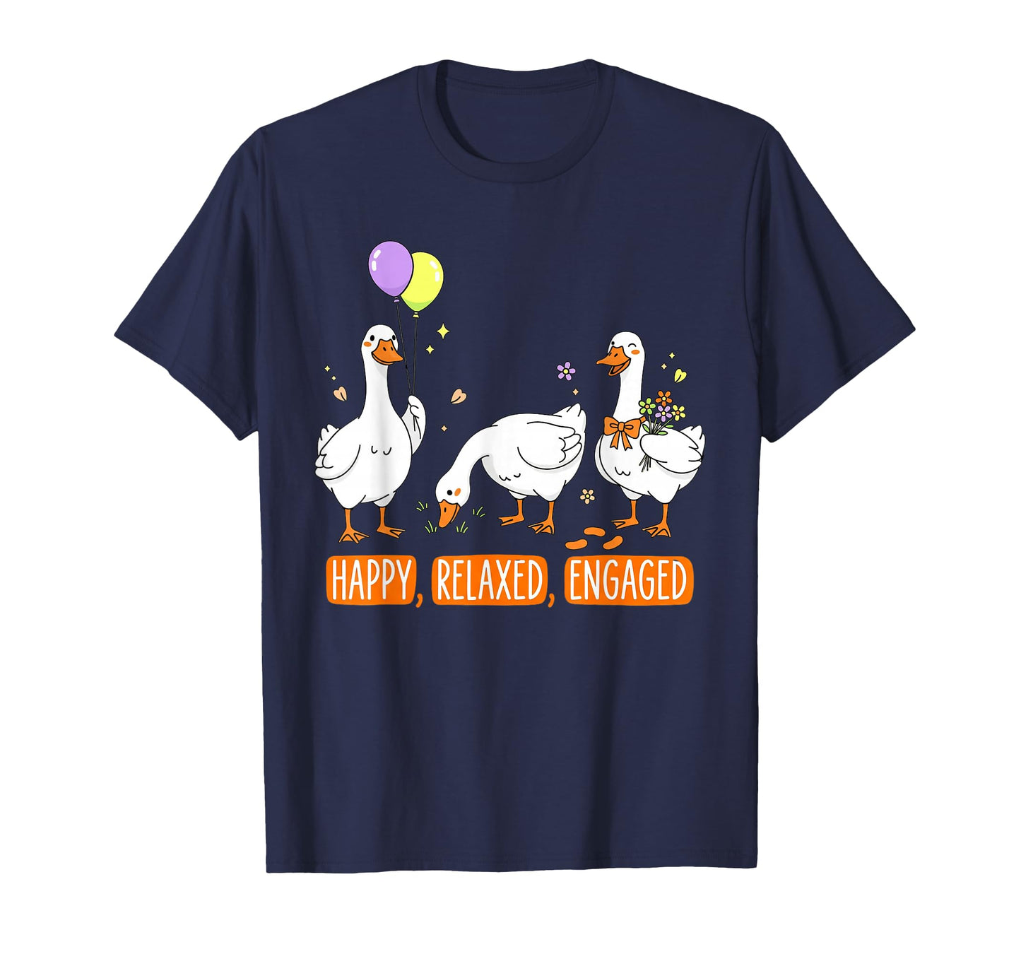 ABA Squad Behavior Analyst Silly Goose Happy Relaxed Engaged T-Shirt