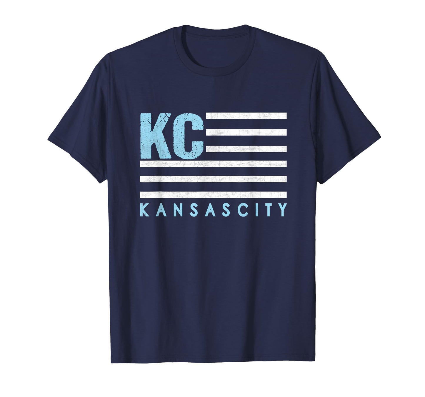 KC USA Flag Kansas City Blue & Light blue KC Usa Kansas City T-Shirt