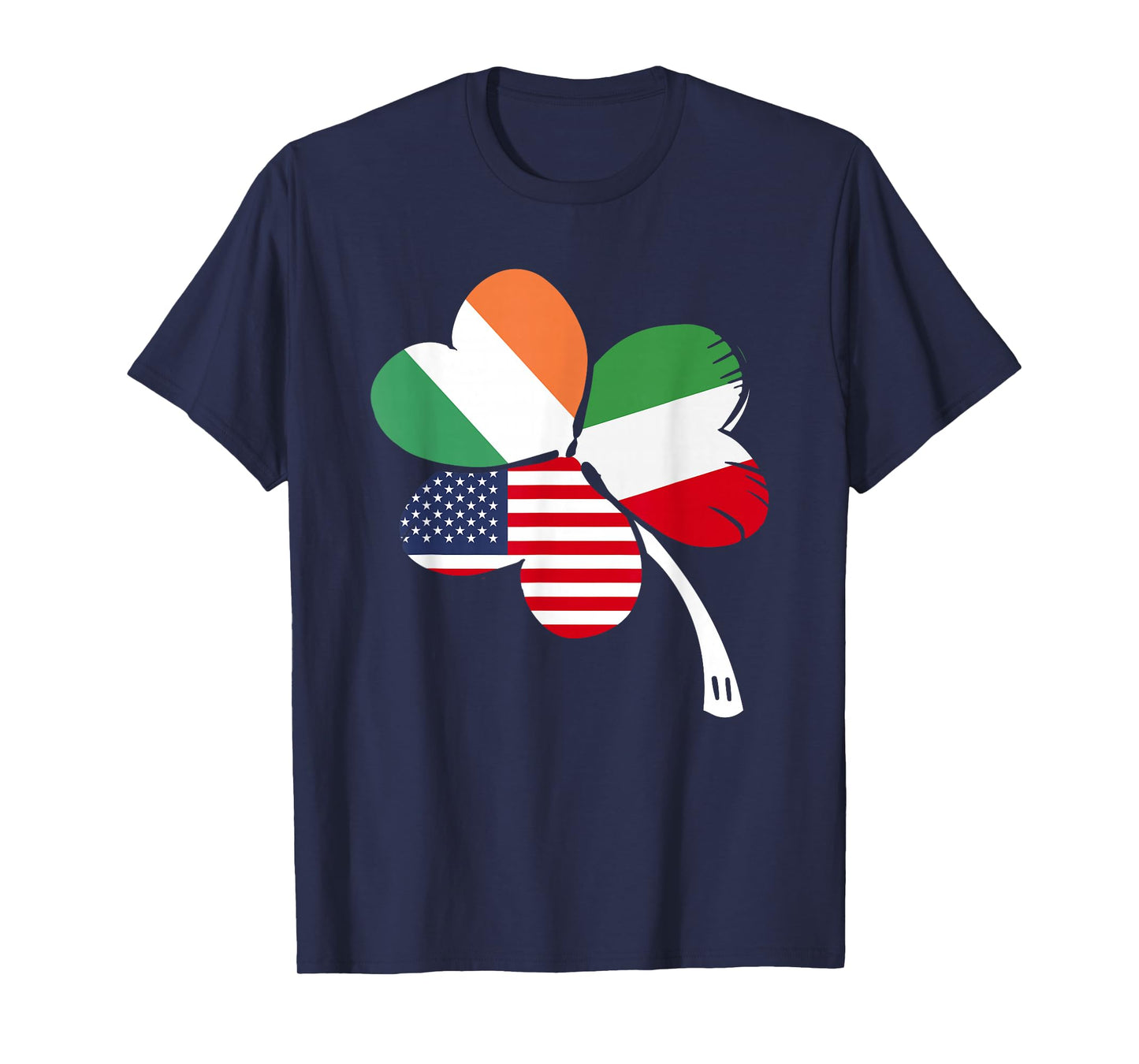 Irish Italian American Flag USA St. Patrick's Day T-Shirt