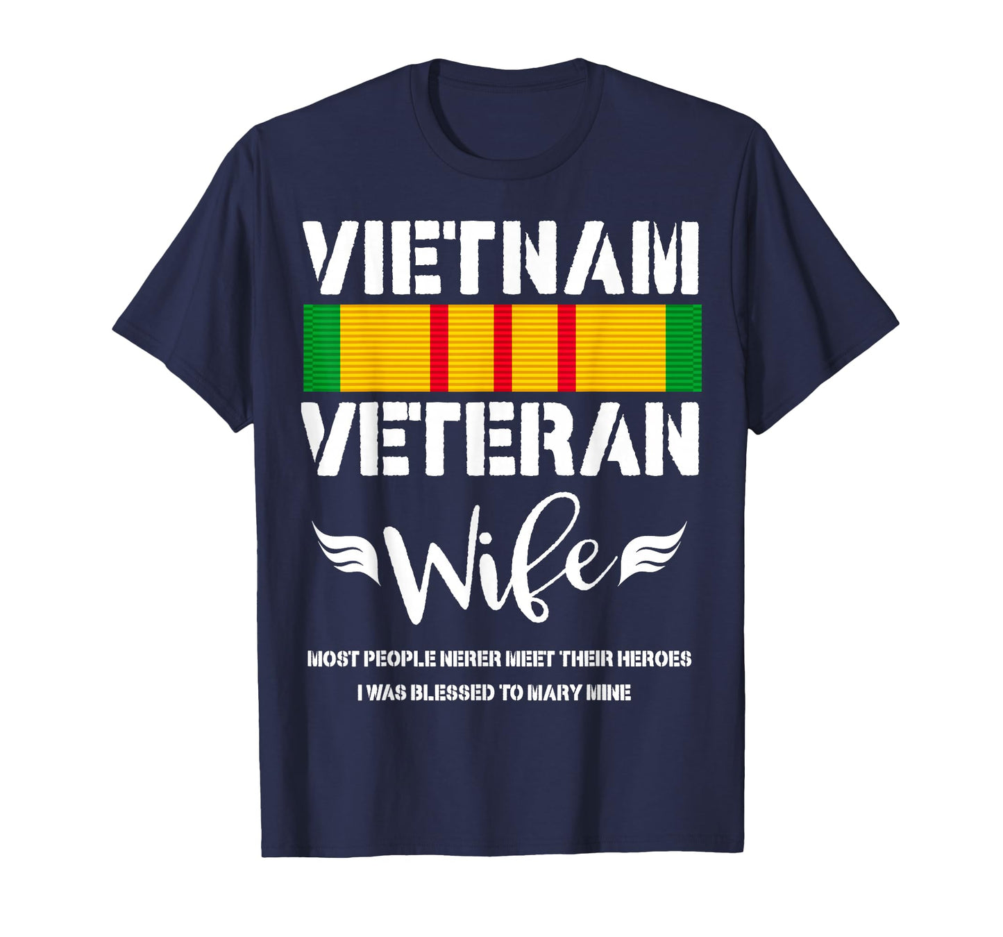 Vintage Tee Proud Vietnam Veteran Wife USA Veteran's Day Tee T-Shirt