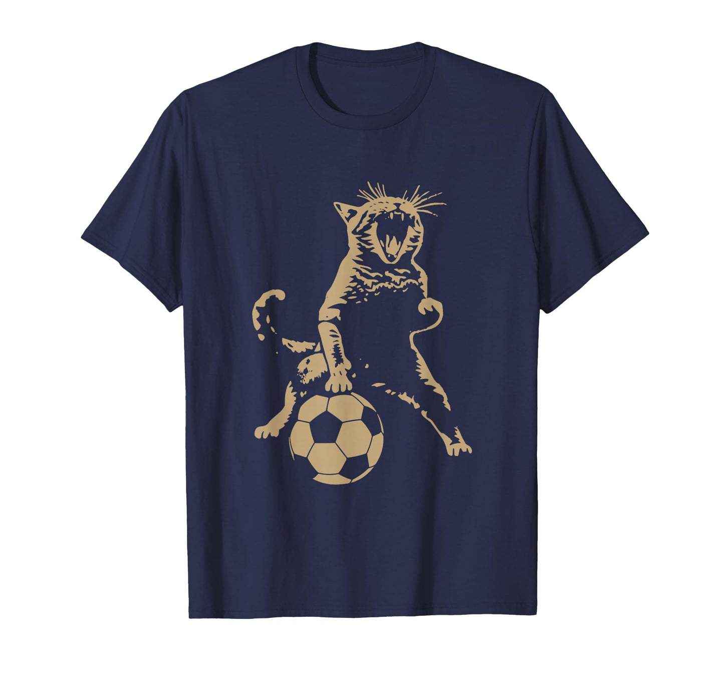 Funny Cat Playing Soccer T-Shirt