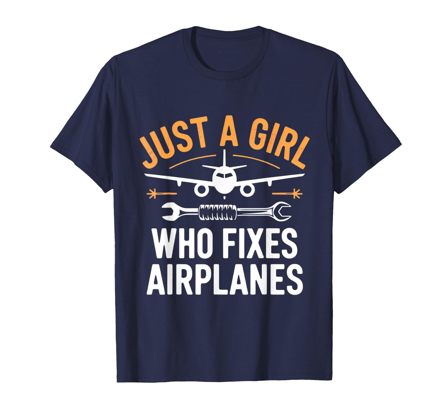 Aircraft Mechanic Women Just a Girl Who Fixes Airplanes T-Shirt