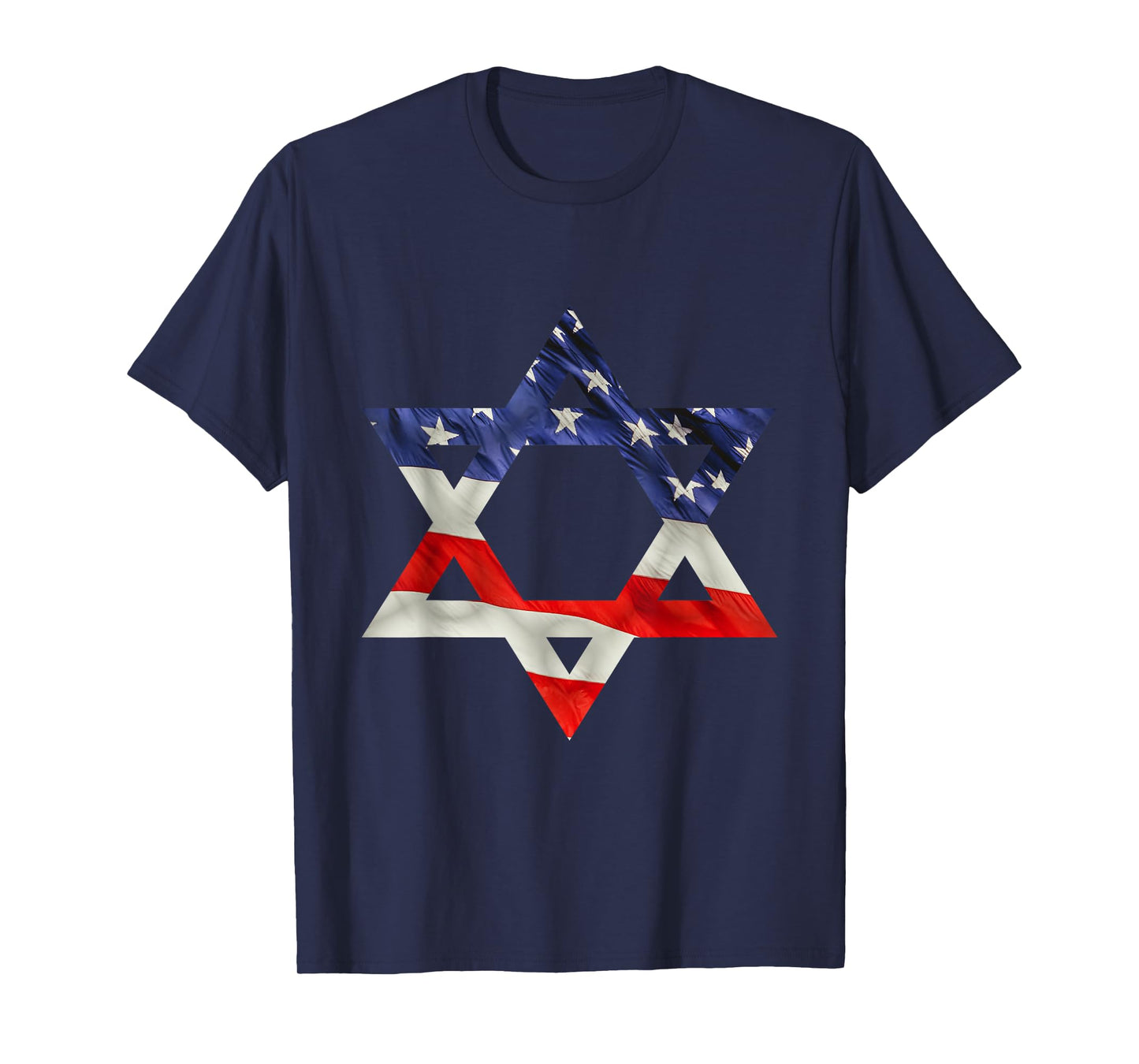 Star Of David American Flag Pro Israel USA Israeli Jewish T-Shirt