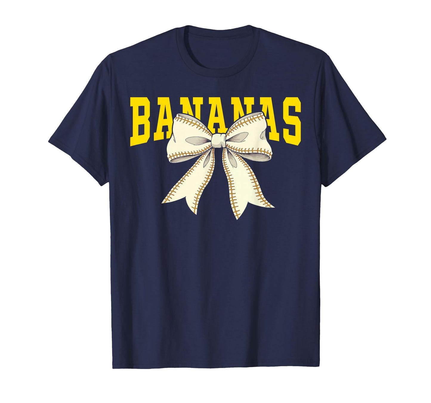 Retro Bananas Last Name Coquette Bow Women Girls Kids T-Shirt