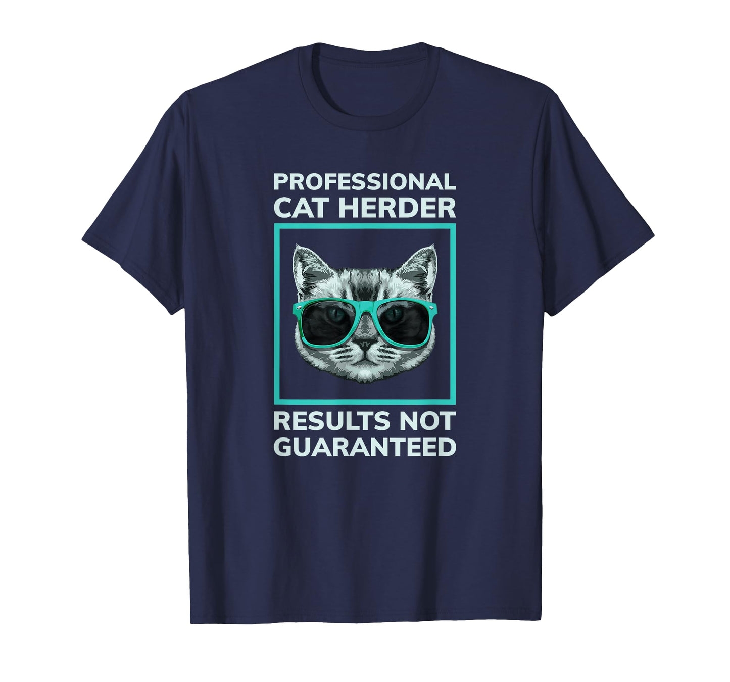 Funny Ideas For Cat Lovers by Wordmarked - Professional Cat Herder T-Shirt - Black, Unisex, Adult, Cat Lovers, Short Sleeve, Small