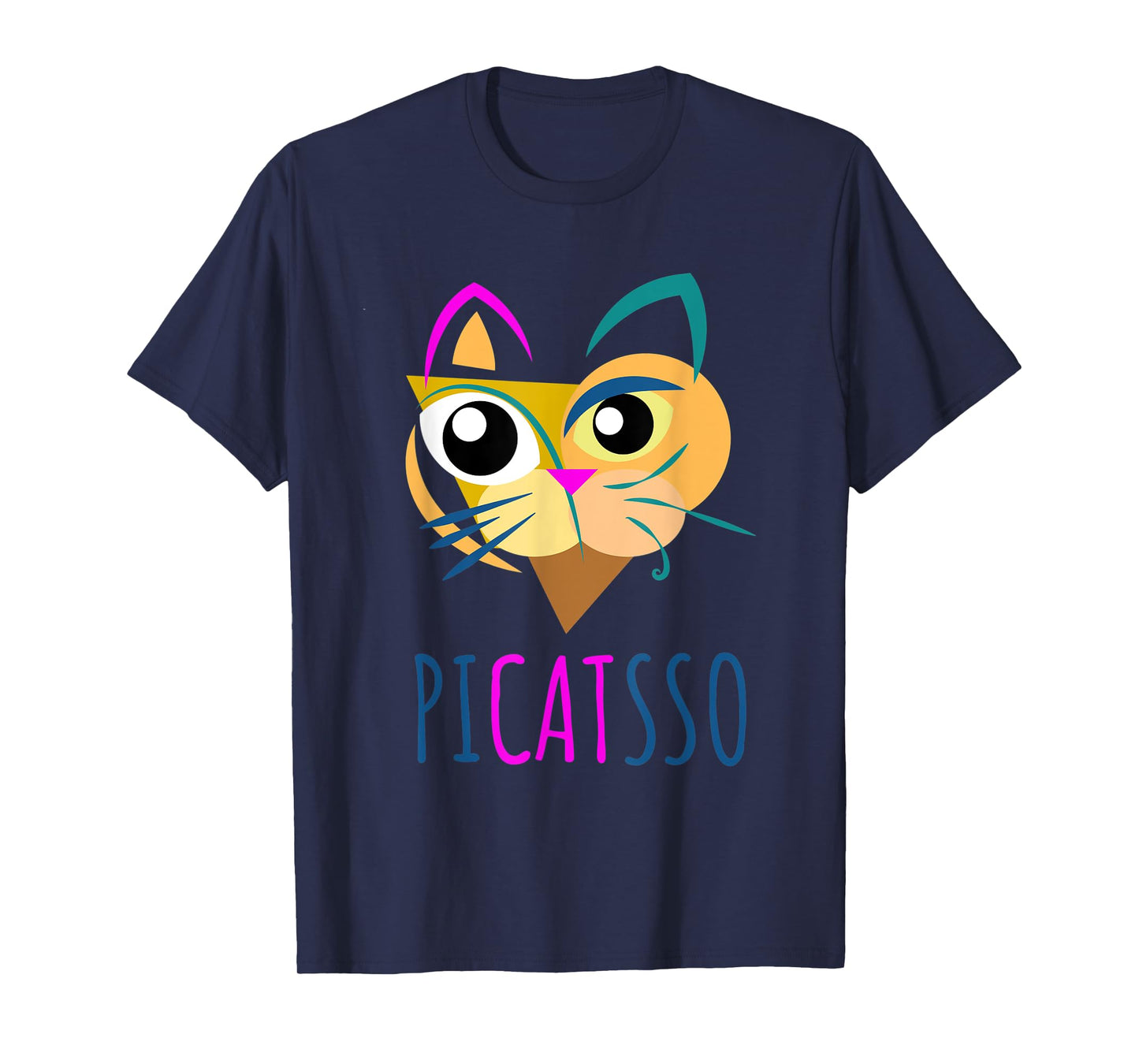 Funny Abstract Cat Art Picatsso Shirt For Art Teachers Men Women Kids T-Shirt