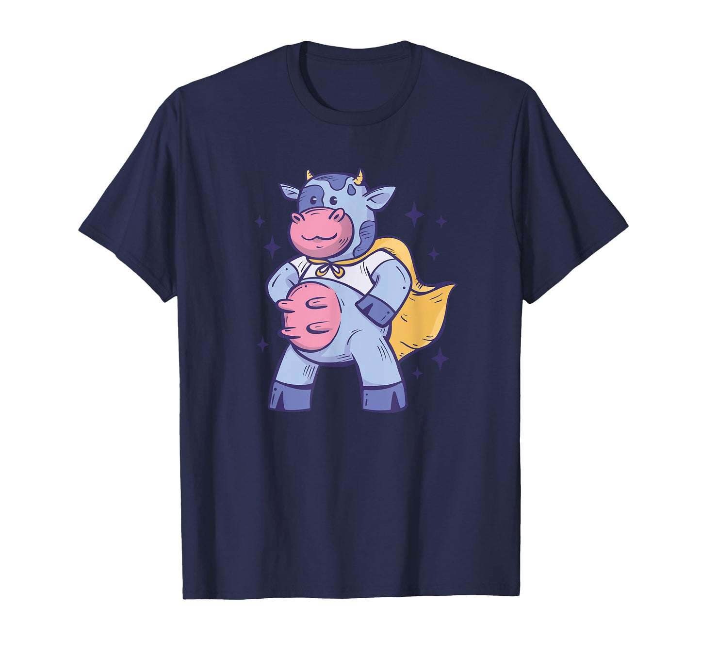 Cow In Superhero Costume Cattle, Cow Farmer T-Shirt