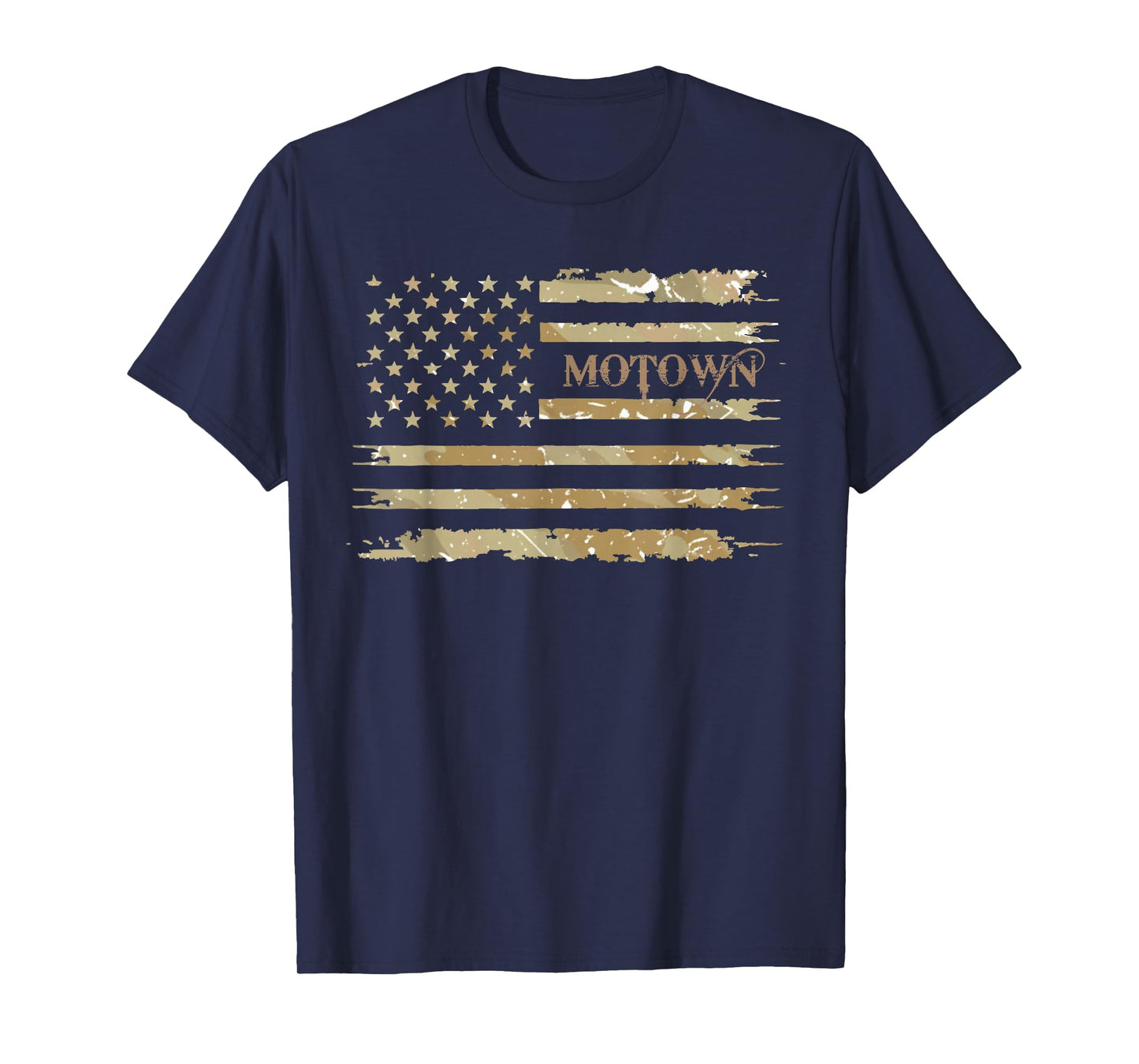 Motown Detroit Desert Camo Distressed T-Shirt