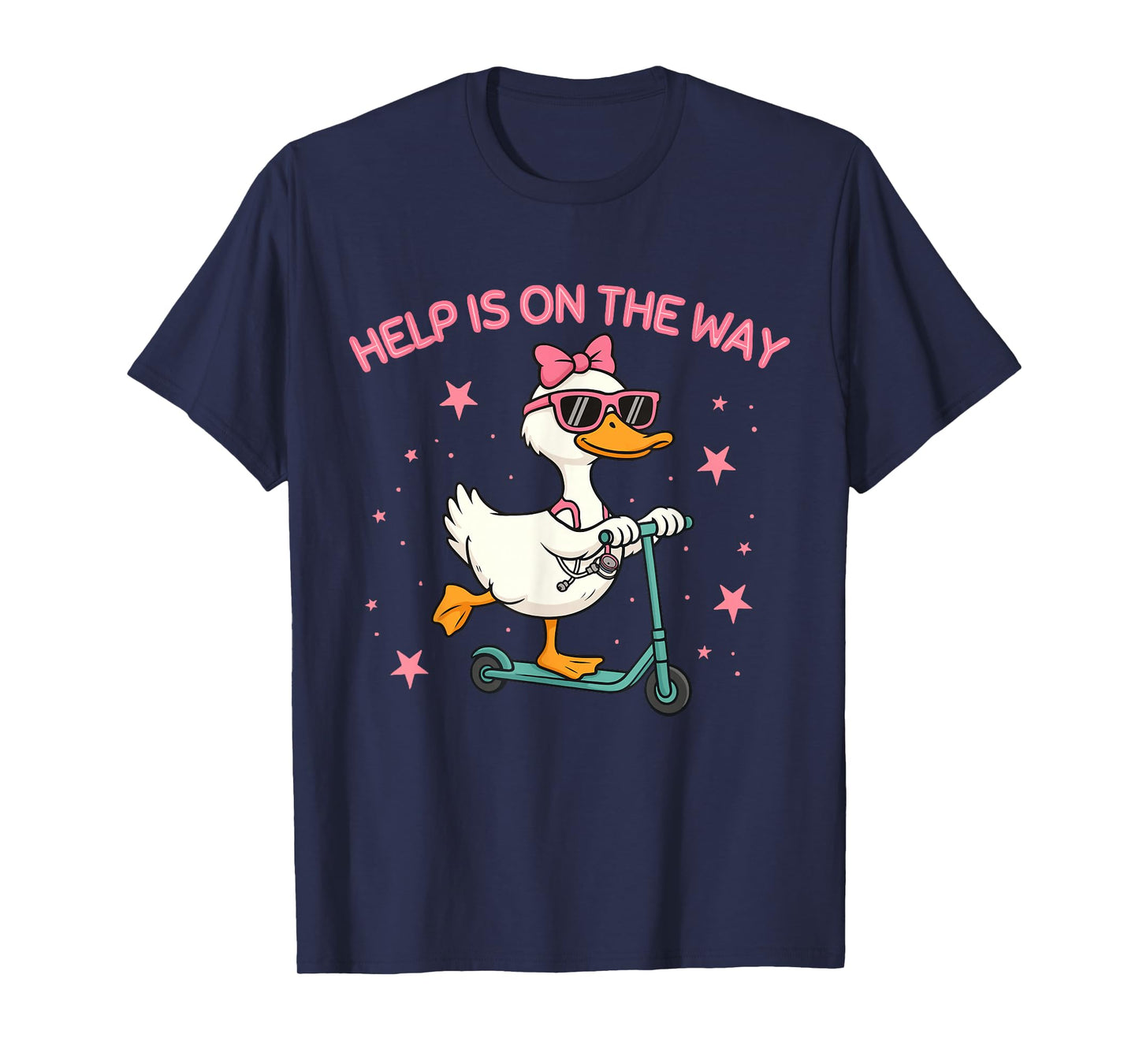 Cute Scooter Goose School Nurse Help is On The Way T-Shirt
