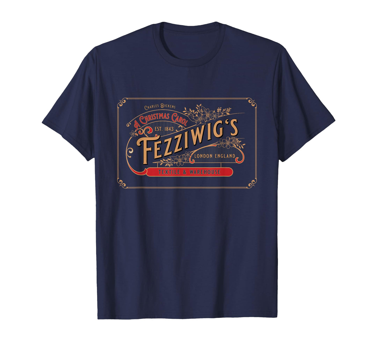 Charles Dickens, Christmas Carol, Fezzigg's, Scrooge & Marley, Holiday T-Shirt