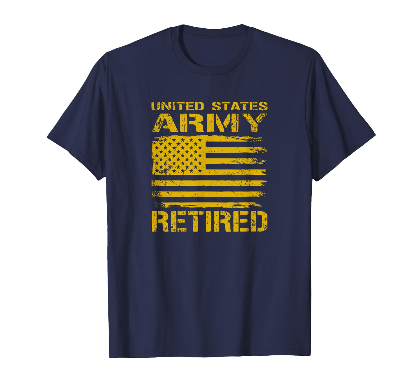 Retired Army Distressed American Flag T-Shirt