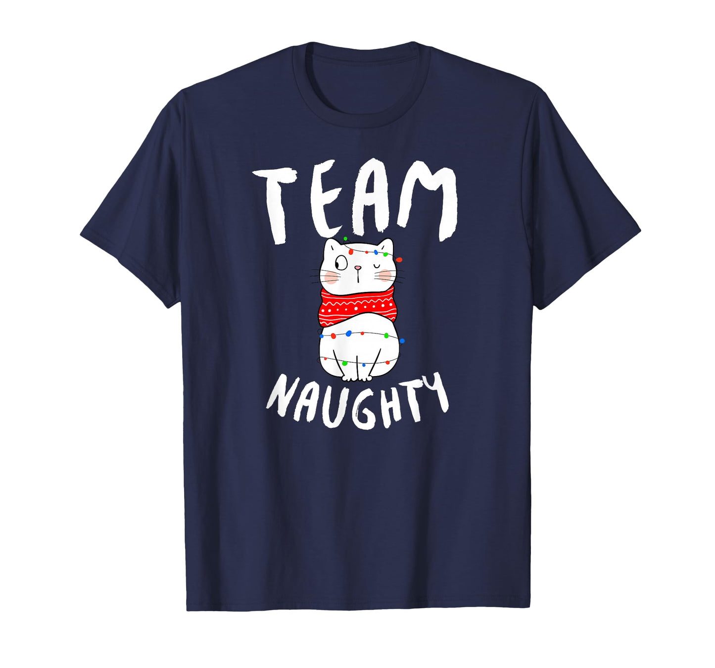 Team Naughty Funny Matching Family Christmas T-Shirt