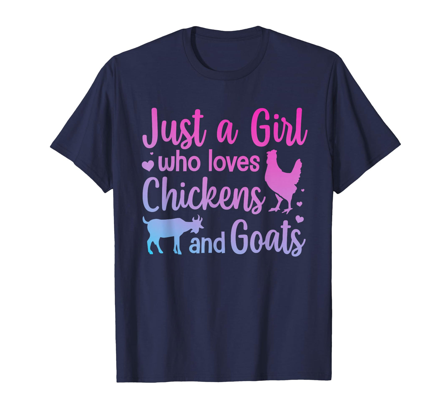 Cool Chicken Goat Design for Women Girls Pygmy Goat Lover T-Shirt