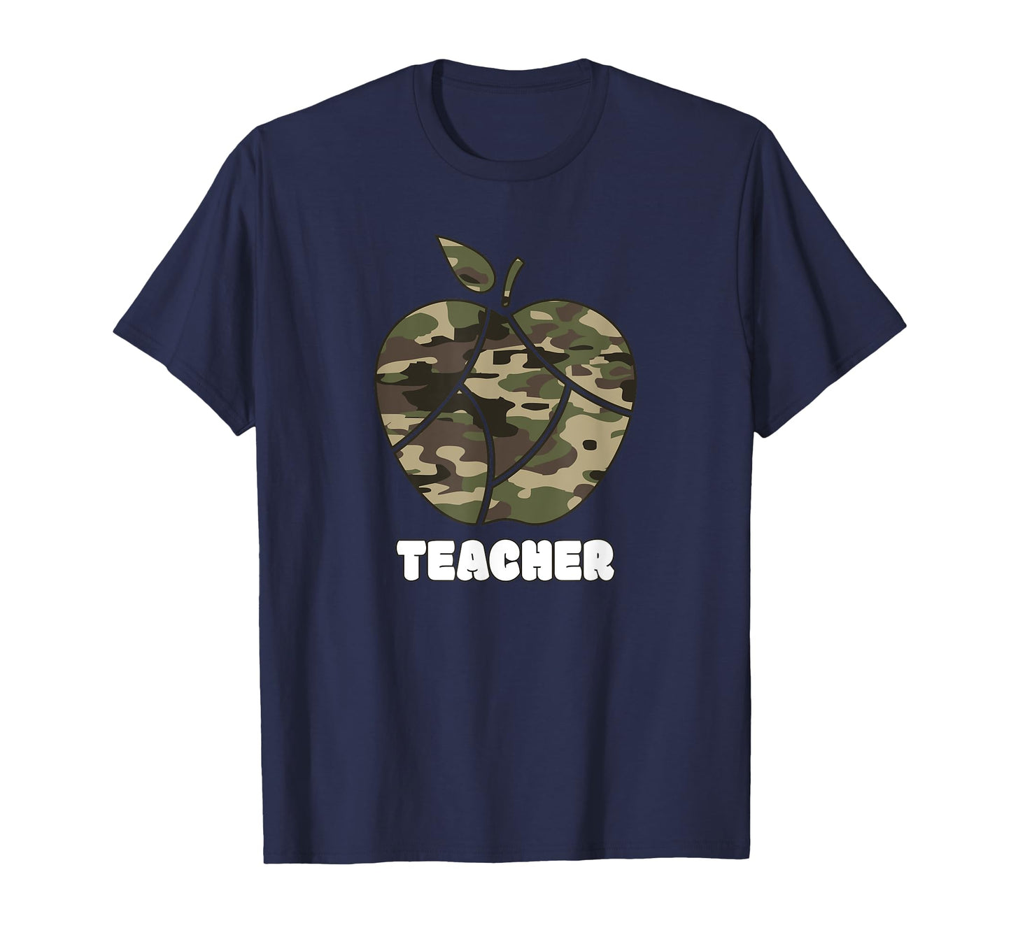 Apple Camoflauge Clothing Camo Student Teacher Cute School T-Shirt for Men Women Kids