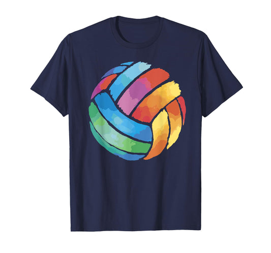 Cute Colorful Volleyball Tee - Colorsplash Volley Ball Gift T-Shirt