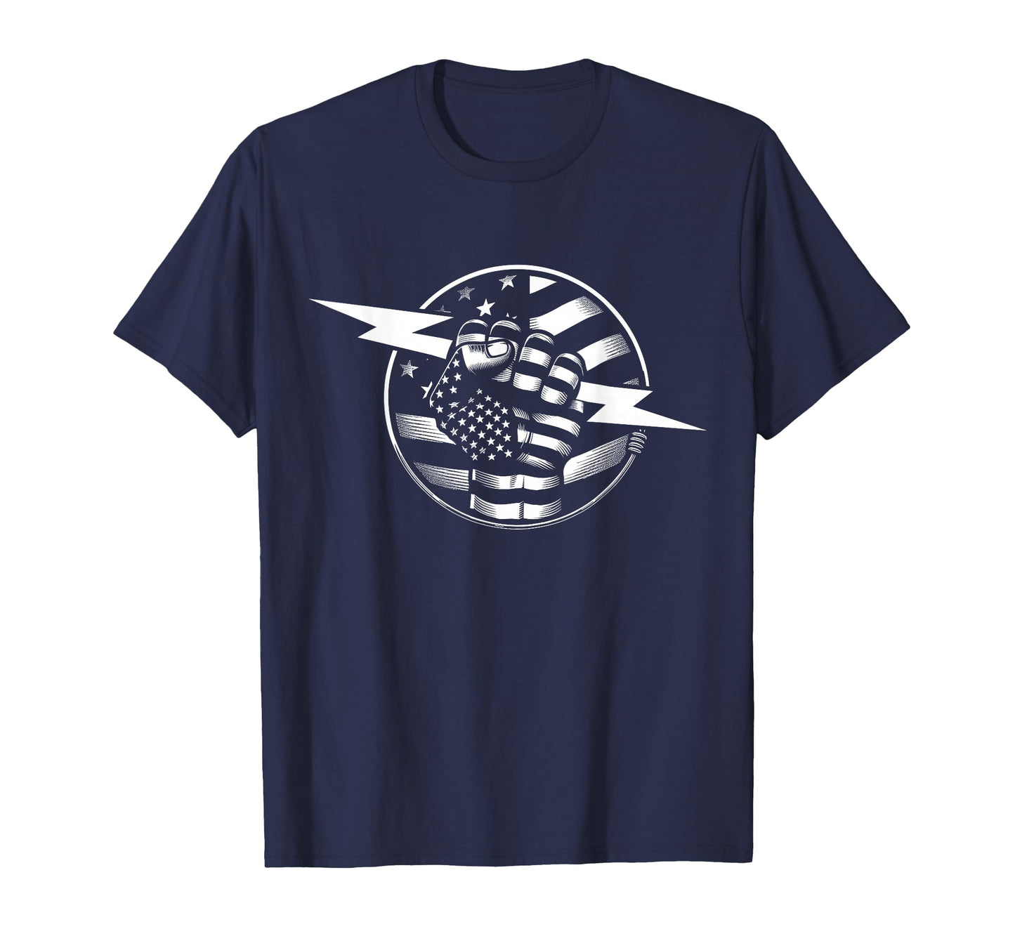 Electrician Hero American Flag Electrical Worker for Men T-Shirt