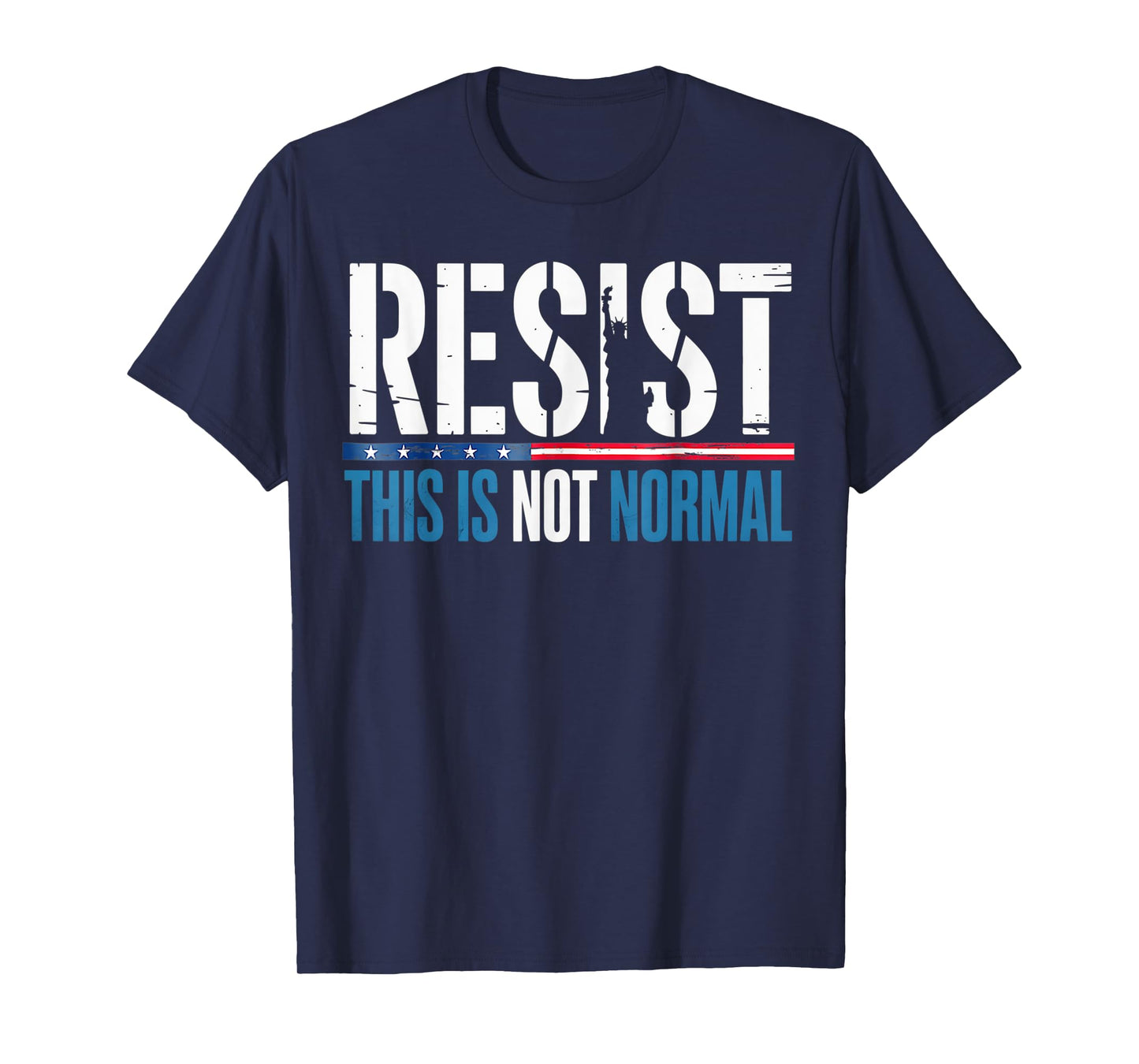 Resist Liberal Women Men This is not Normal Democrat US Flag T-Shirt