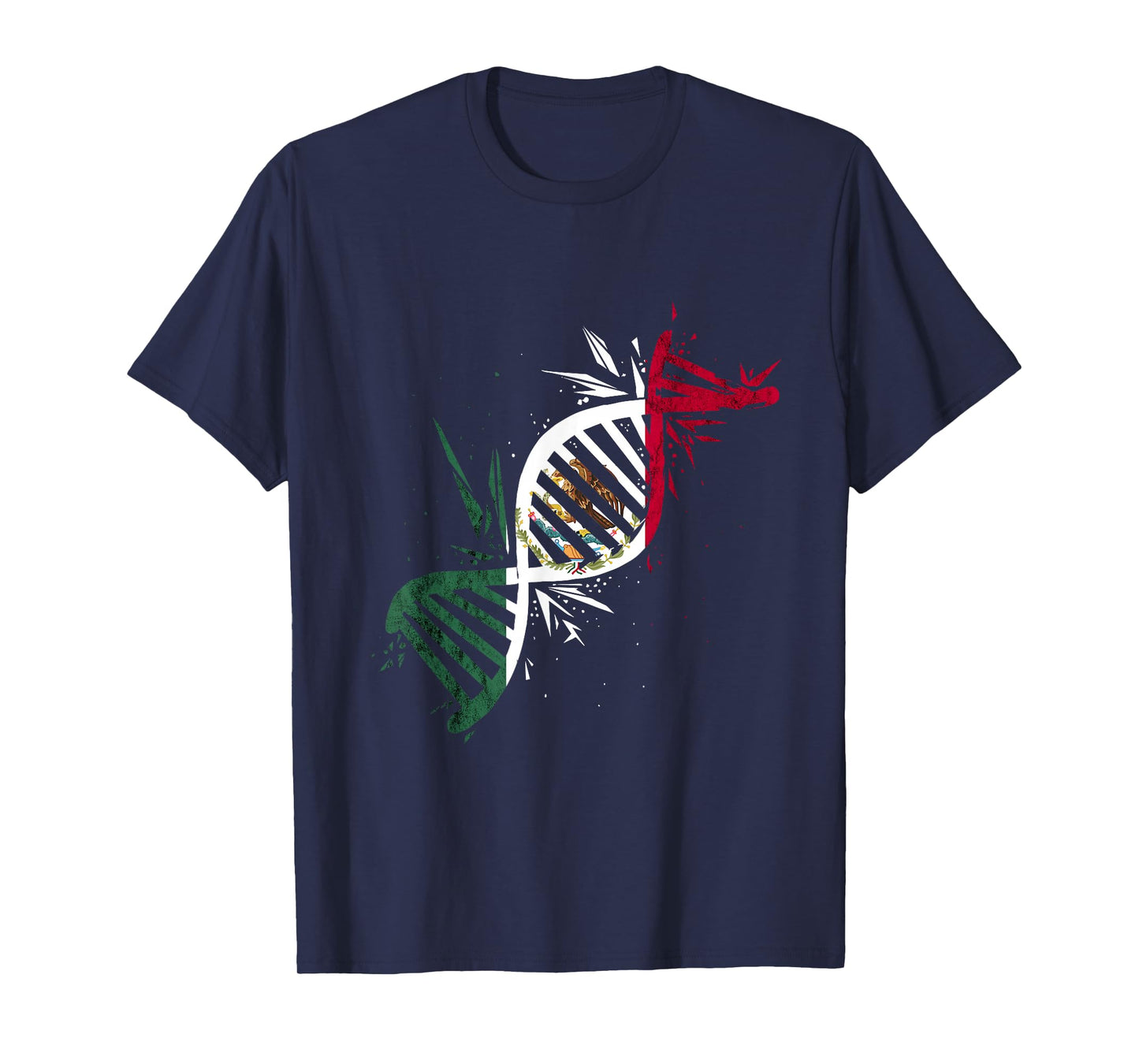 Mexico DNA Molecule Mexican Roots Mexico Flag Mexican Pride T-Shirt