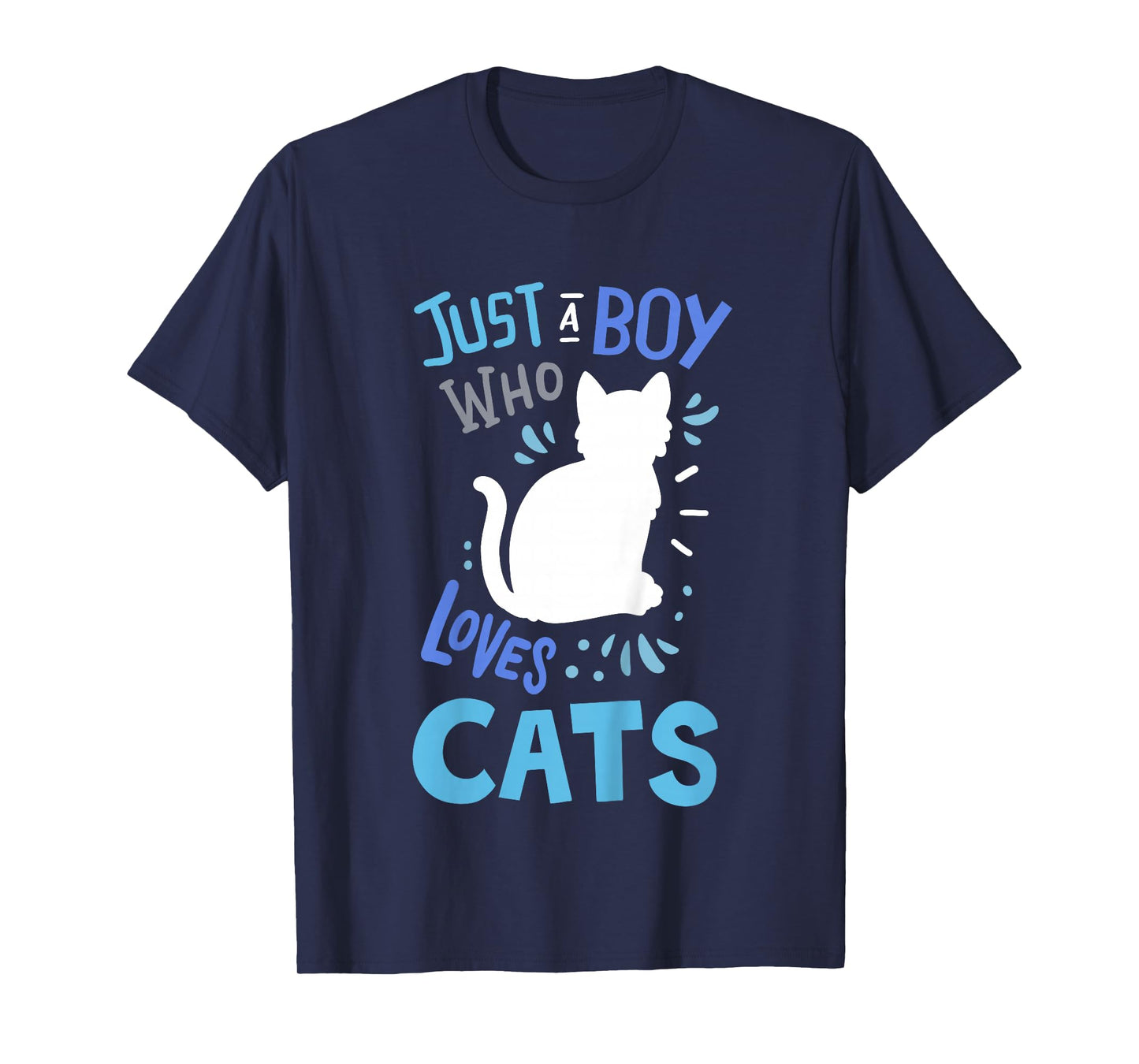 Kids Cat Just A Boy Who Loves Cats for Cat Lovers T-Shirt
