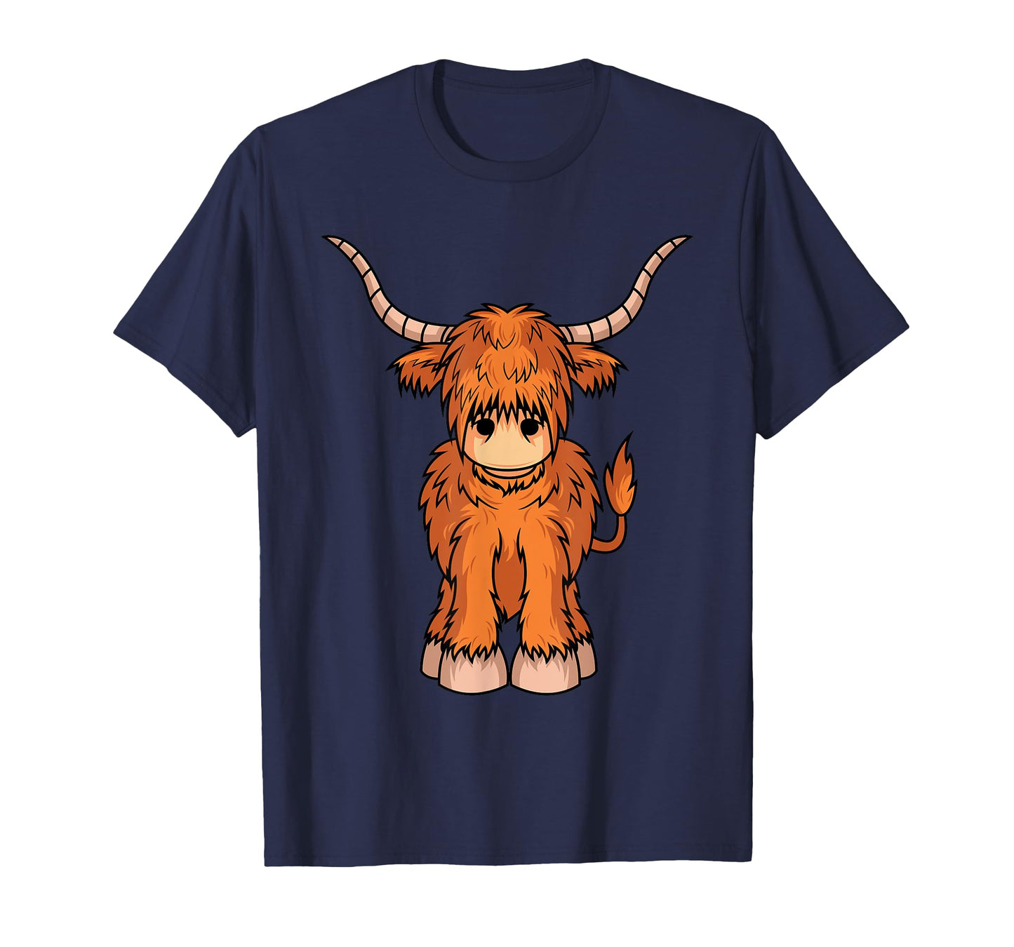 Cute Hairy Scottish Breed Highland Cow Farmer Animal Lover T-Shirt