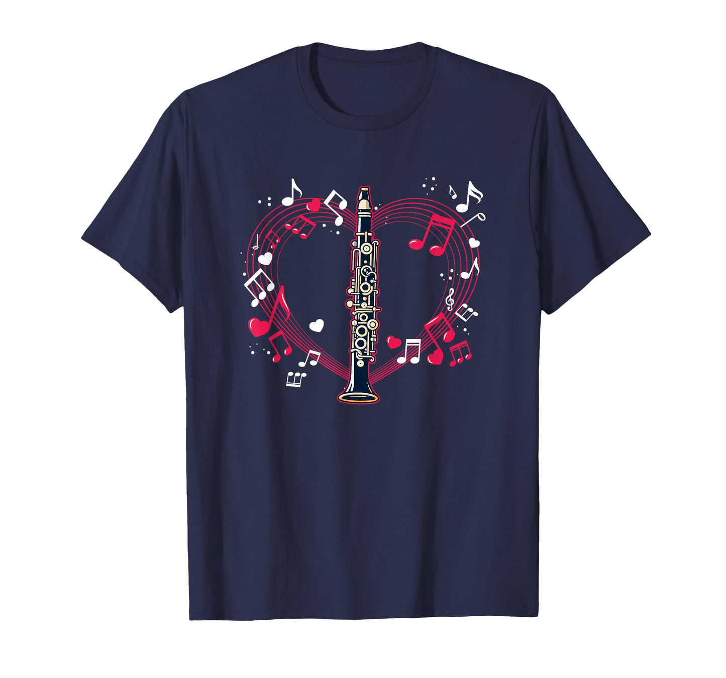 Clarinetist Player Marching Band Music Notes Clarinet T-Shirt