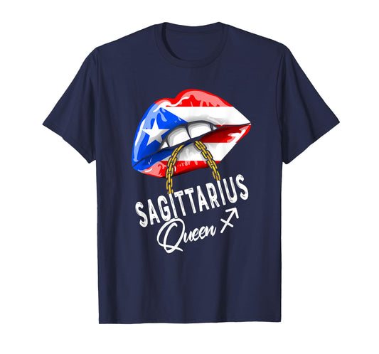 Puerto Rico Sagittarius Queen November December Birthday T-Shirt