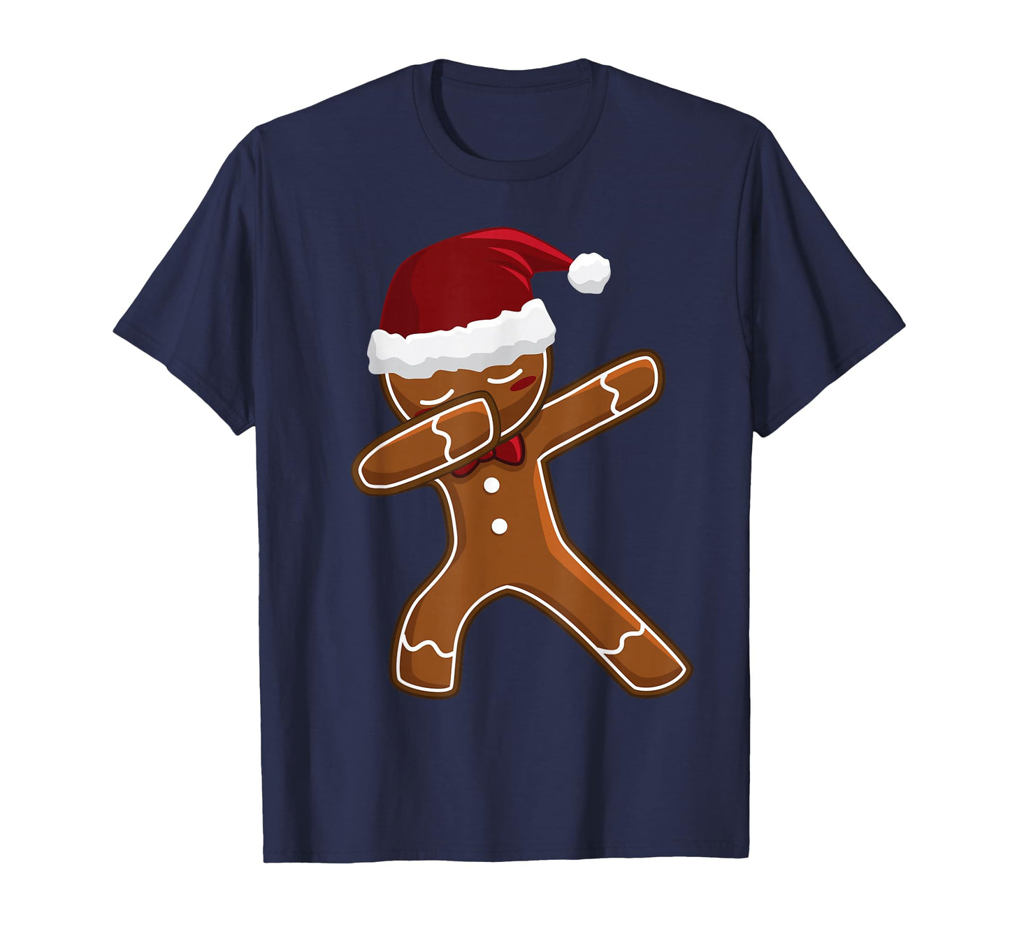 Christmas Dabbing Gingerbread Dab Pose Kids Boys Girls Xmas T-Shirt