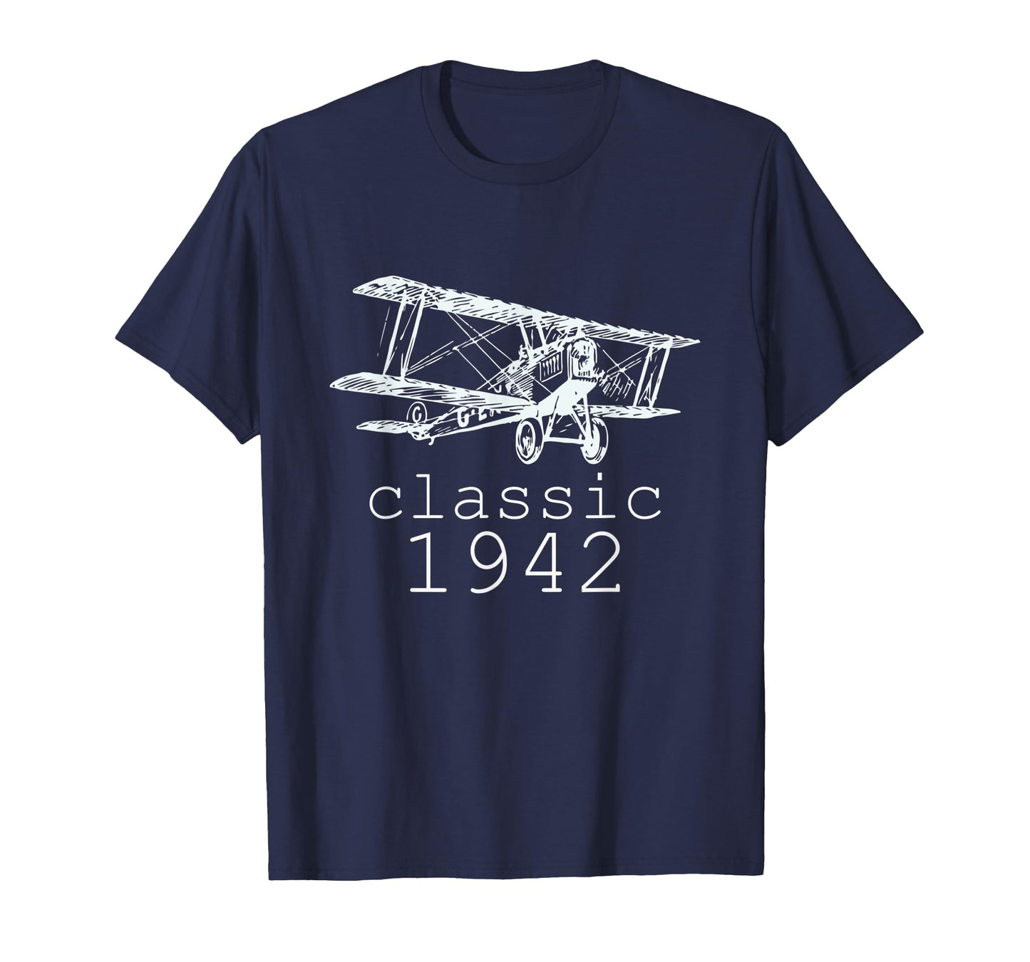 Classic 1942 Vintage Biplane Aviation 80th Birthday Shirt T-Shirt