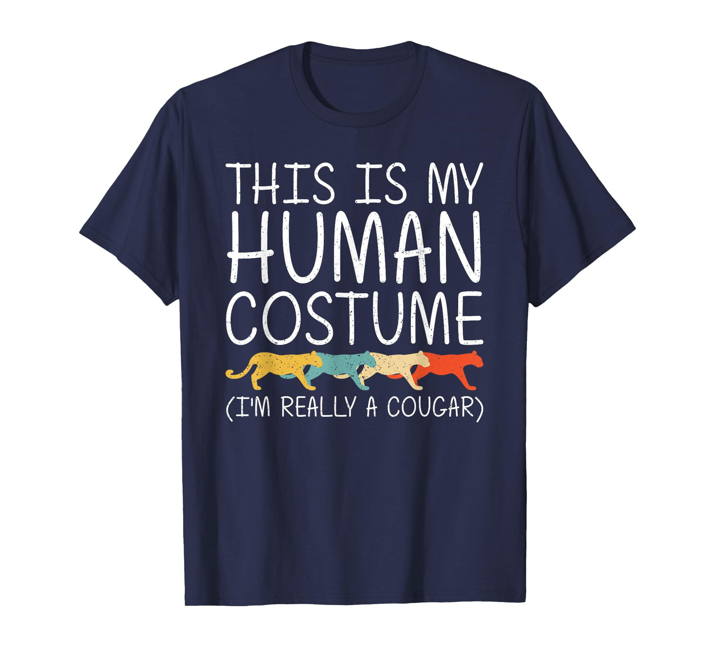 Cougar Halloween Human Costume Puma Animal Easy DIY Gift T-Shirt