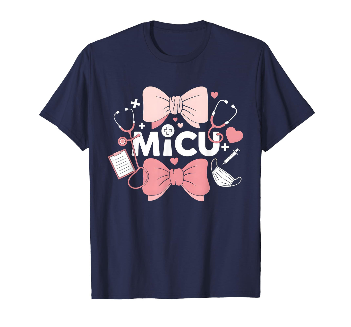 Coquette Bow MICU Nurse Medical Intensive Care Unit T-Shirt