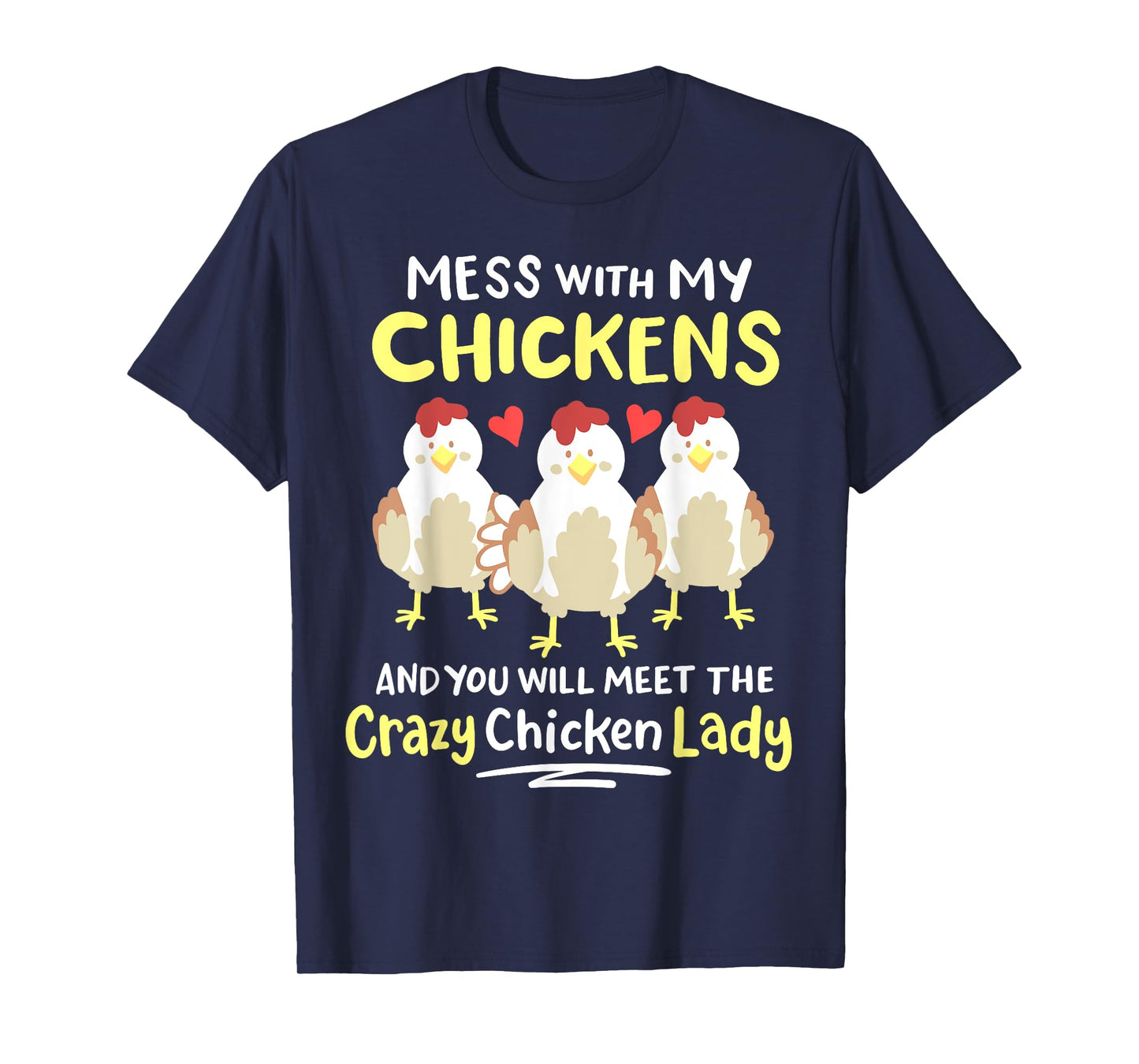 Backyard Crazy Chicken Lady Womens Farmer T-Shirt