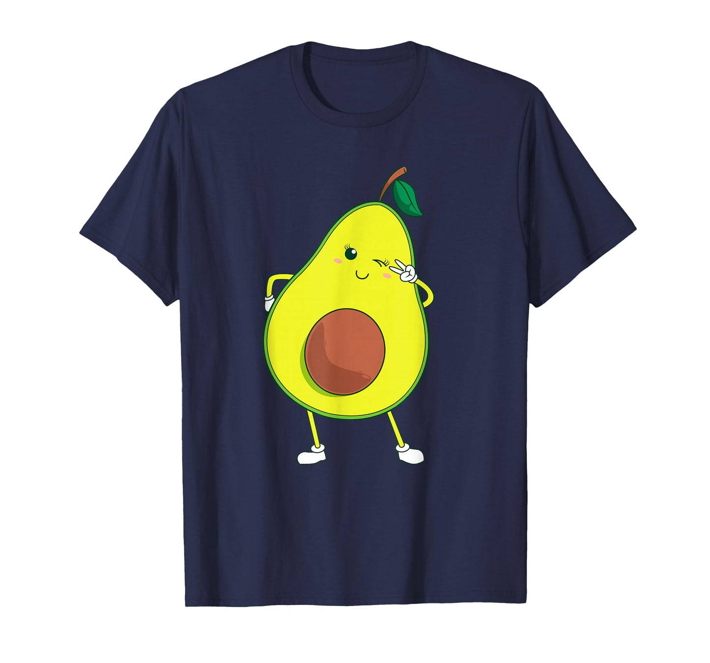 Cute Avocado Art For Kids Men Women Funny Winking Fruit T-Shirt