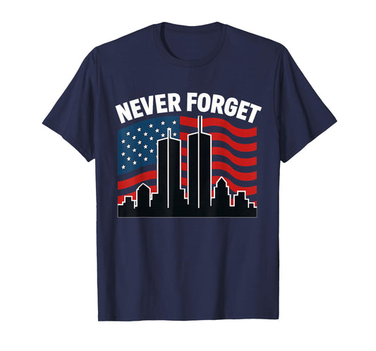 Memorial Never Forget Patriot American Flag T-Shirt