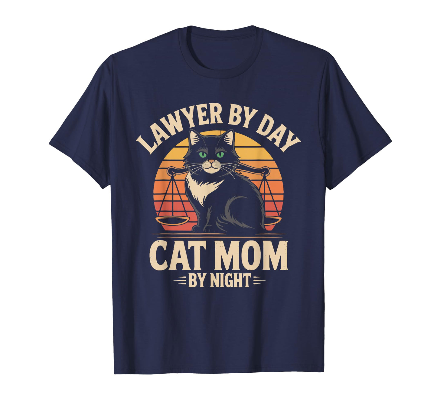 Justice Law by Day Cat Mom by Night Lawyer T-Shirt