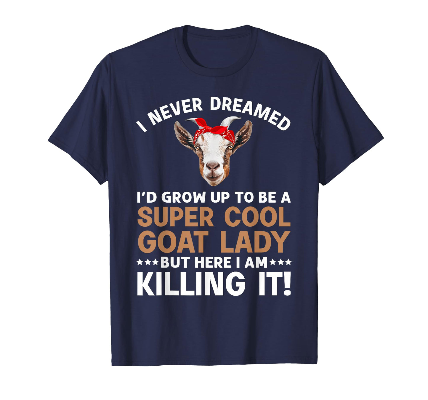 Cool Goat Lady Art For Women Girl Animal Farmer Goat Lover T-Shirt