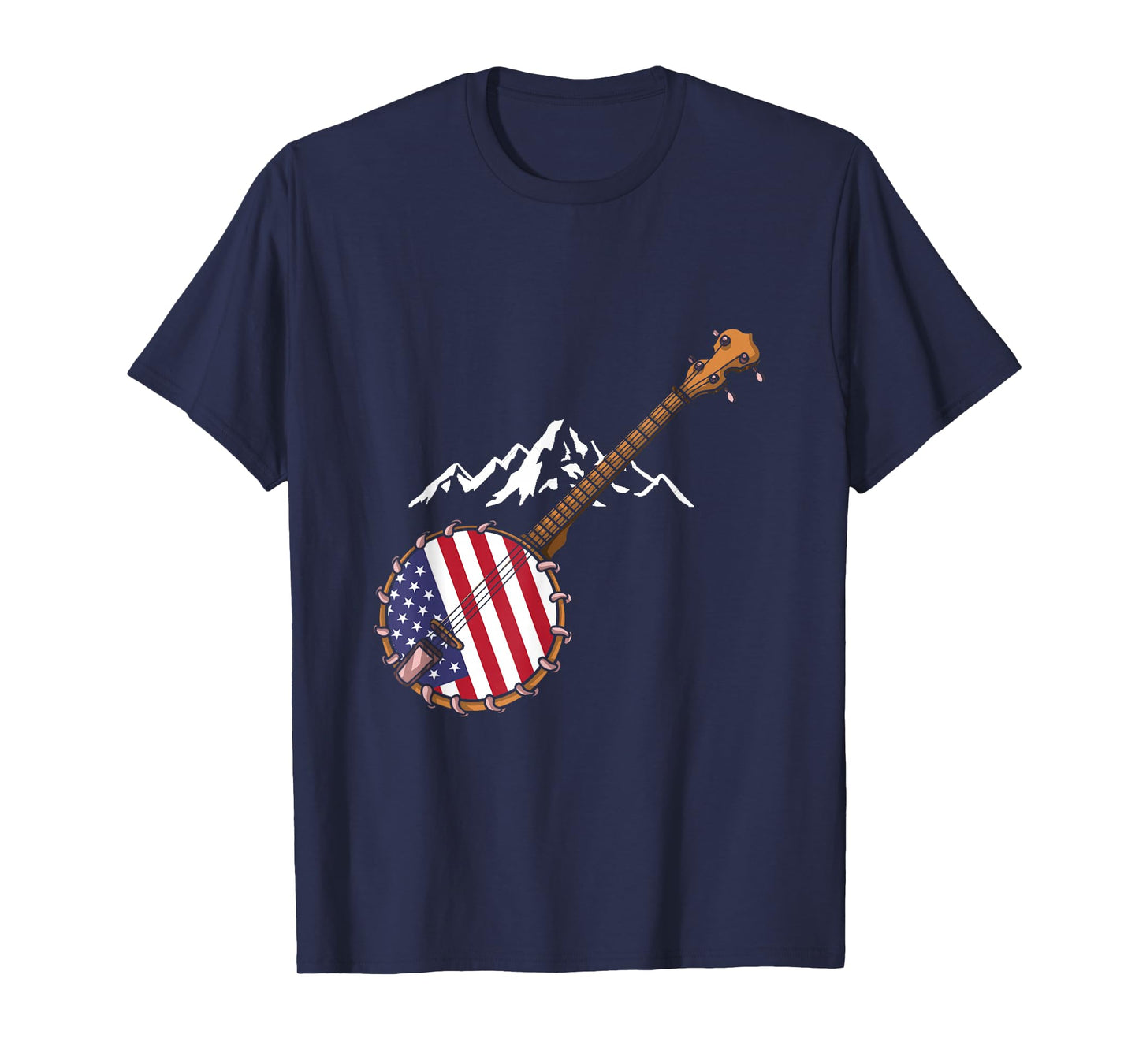 Banjo T-Shirt for Men Bluebird Tennesse Mandolin T-Shirt