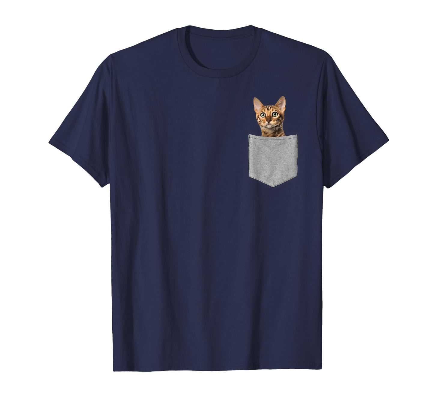 Funny Bengal Cat In Pocket Cute Kitty Lover T-Shirt Gifts T-Shirt