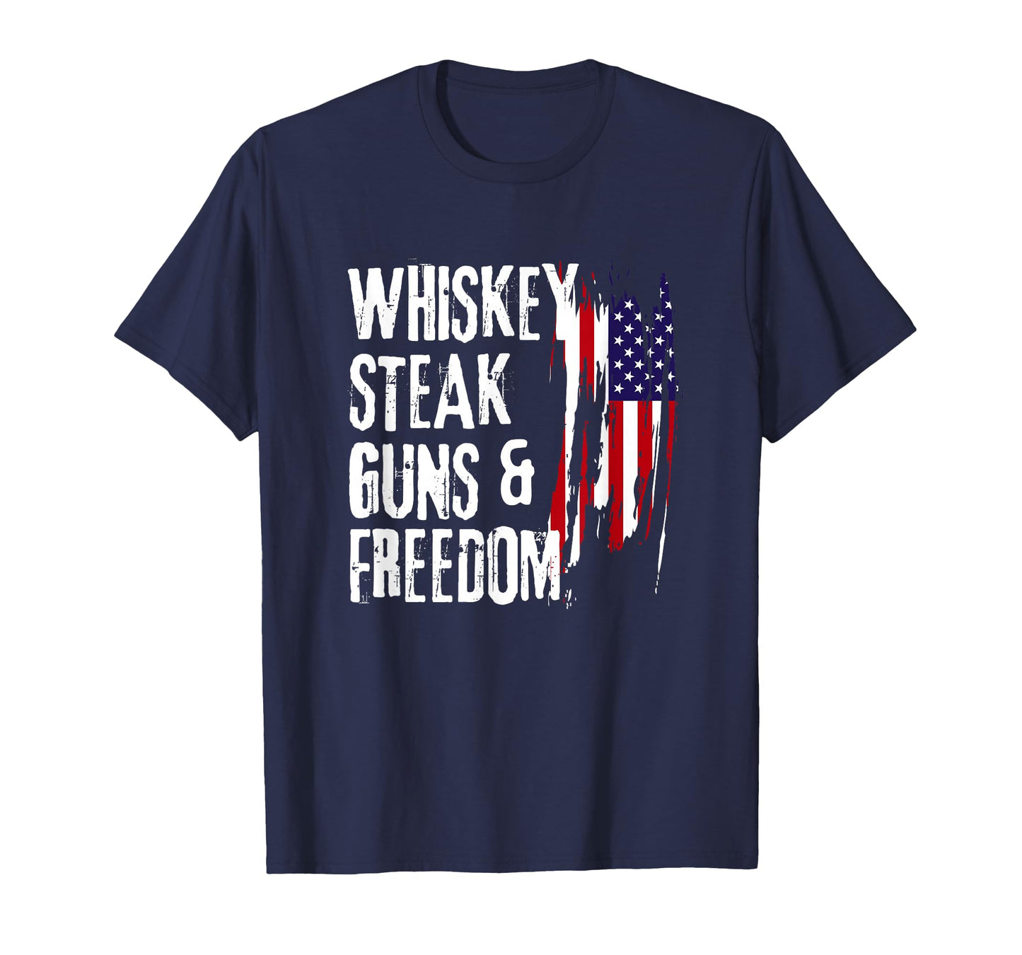 Whiskey Steak Guns & Freedom Cool Whiskey Freedom T-Shirt
