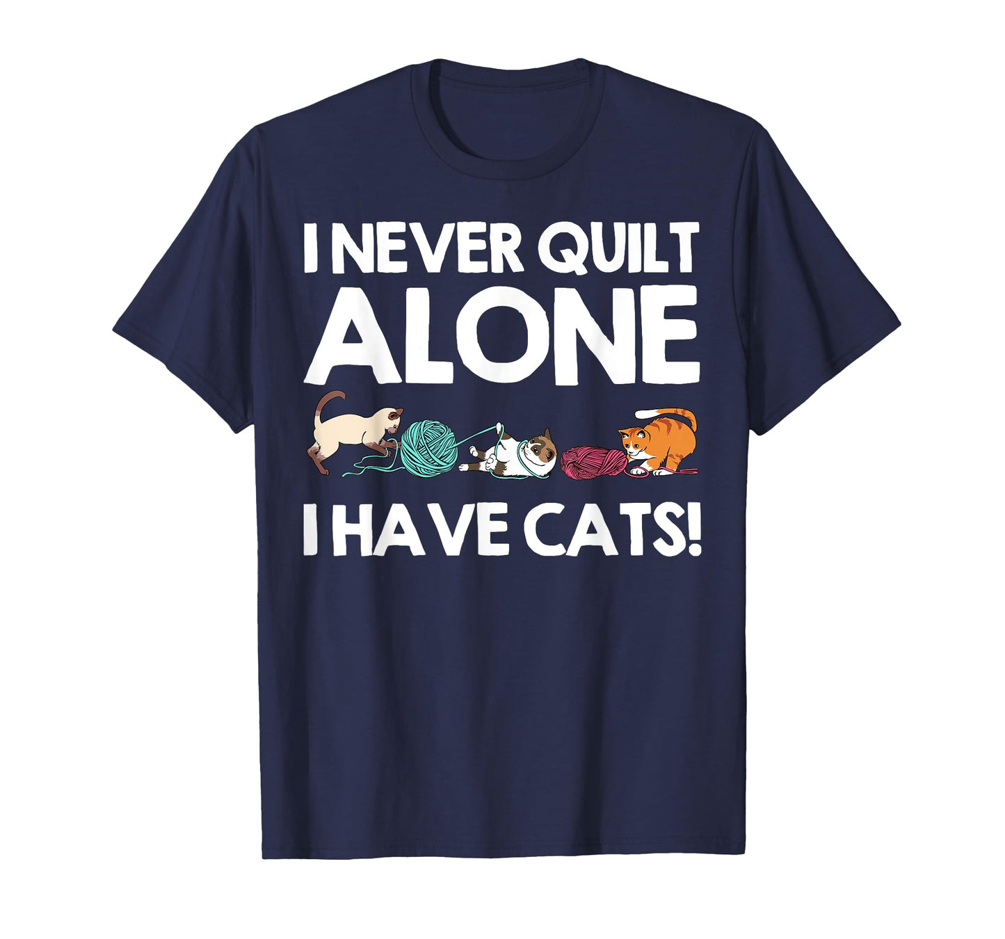 Funny Quilting Gift For Women Cat Quilt Pet Lover Quilter T-Shirt