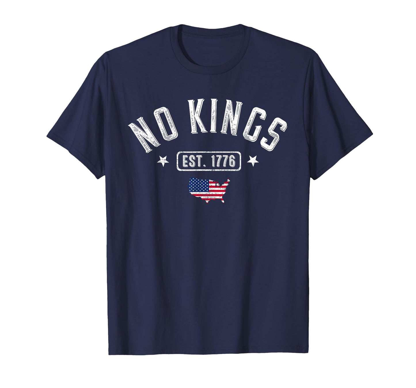 No Kings in America Since 1776 Resist 8647 US Flag Men Women T-Shirt
