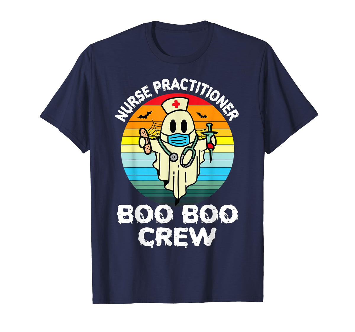 Nurse Practitioner Retro Halloween Ghost Costume NP Nurse T-Shirt