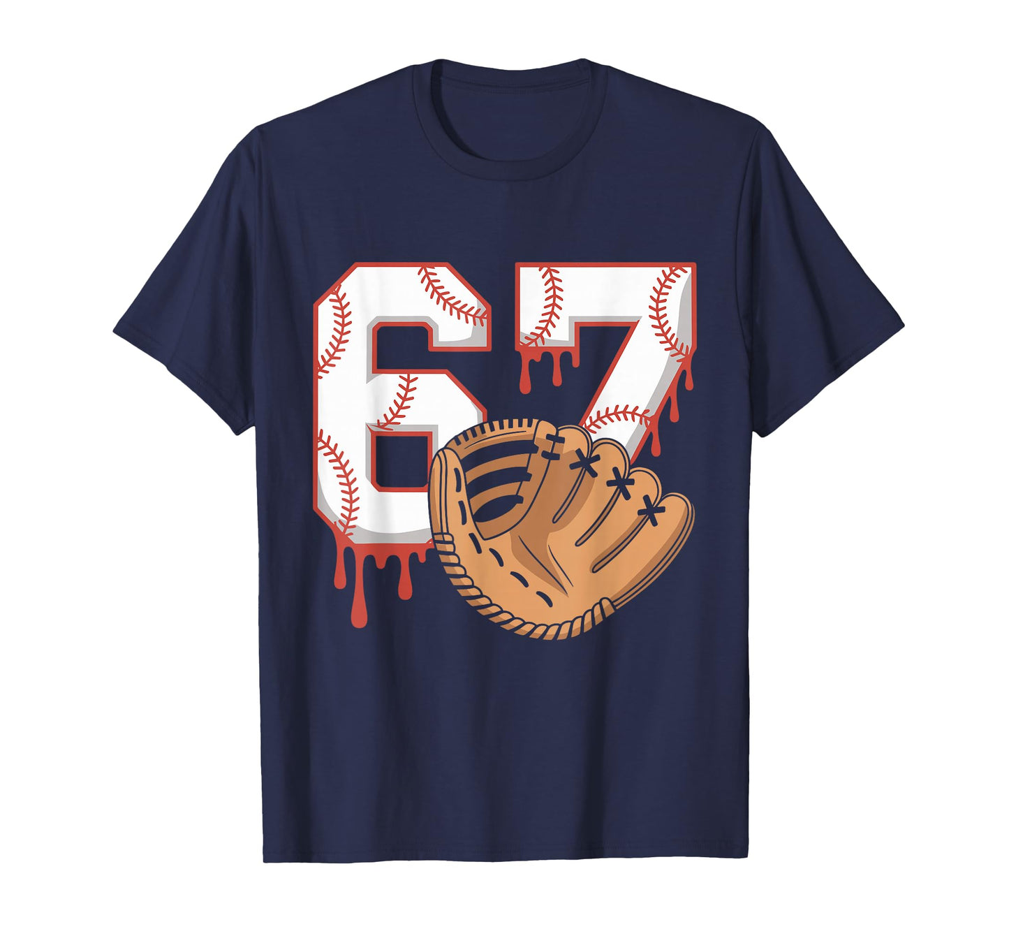 Baseball 67 Six Seven Alpha Slang 6 7 Meme Kids Teachers Boy T-Shirt