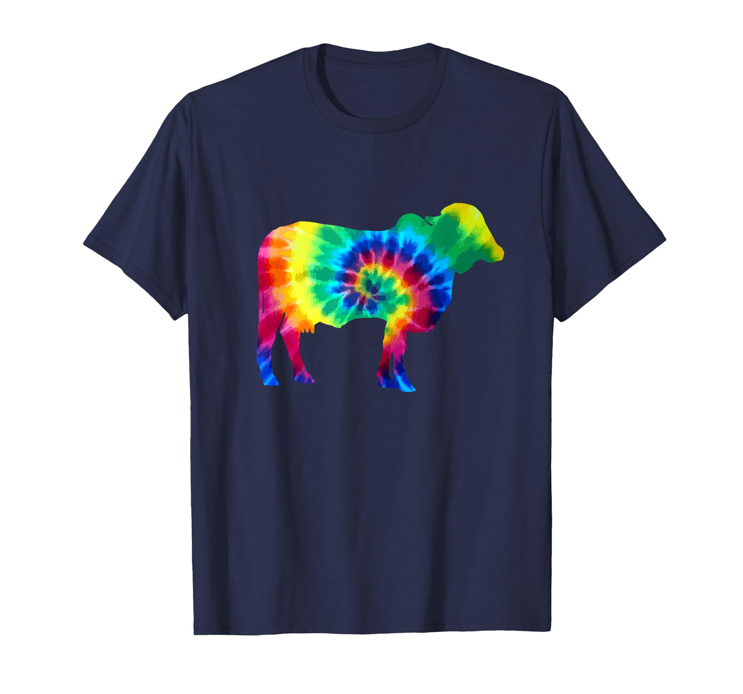 Cow Tie Dye Vintage Hippie Farm Animal Farmer Cow Lover T-Shirt