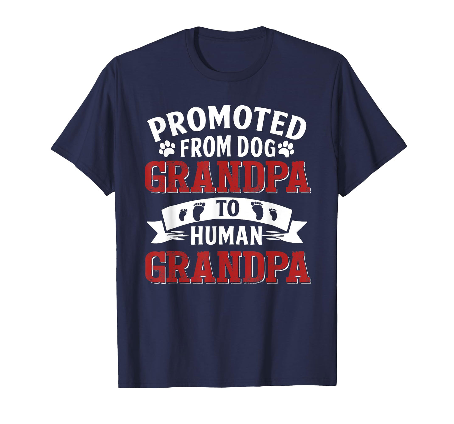 Promoted From Dog Grandpa To Human Grandpa T-Shirt