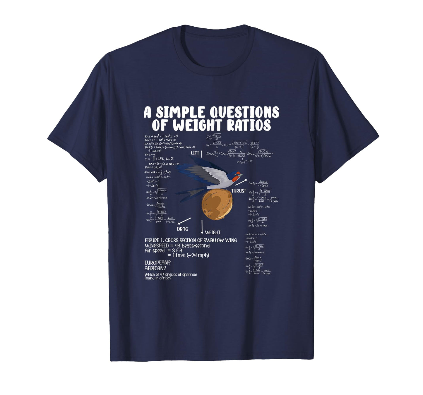 A Simple Question of Weight Ratios Math Teacher Men Women T-Shirt