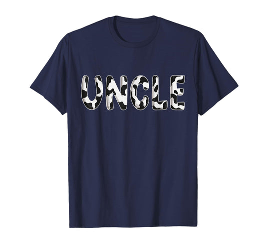 Cow Uncle Birthday Family Matching Fathers Day Boy Girl Men T-Shirt