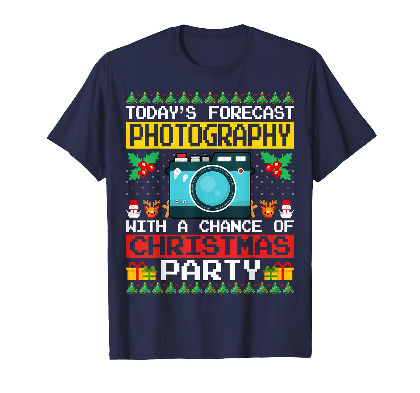Photography Christmas Party Photographer Xmas Ugly Style T-Shirt