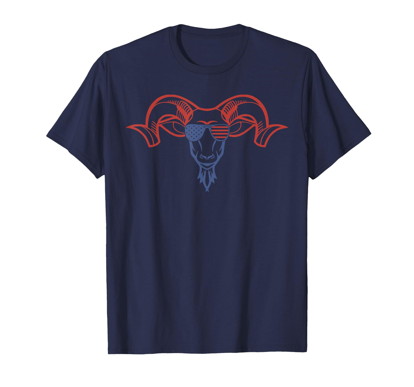 American Goat Patriotic TShirt American Flag Goat T-Shirt for Women Kids Men
