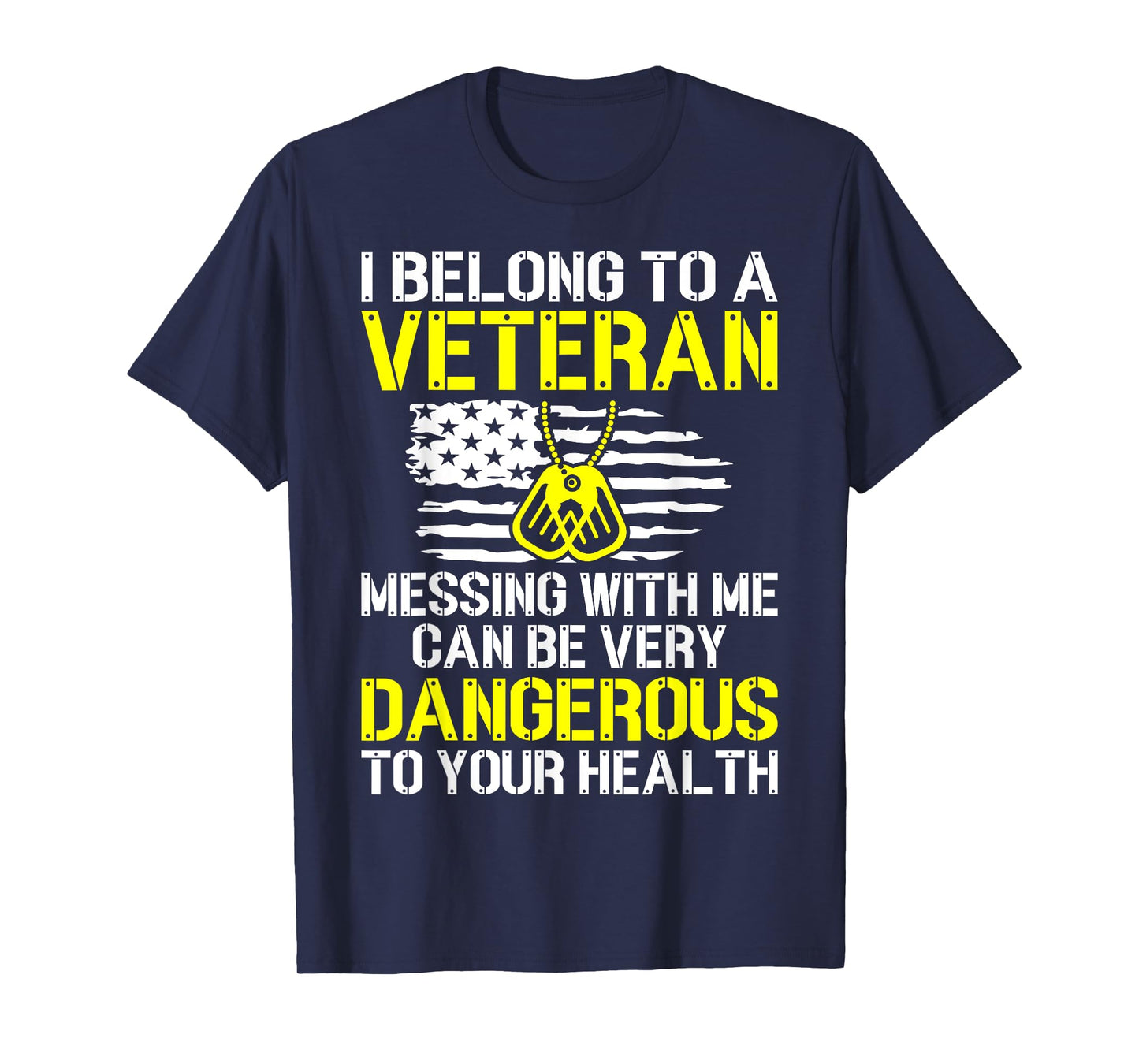 I Belong to A Veteran Funny Veteran's Wife Husband Spouse T-Shirt